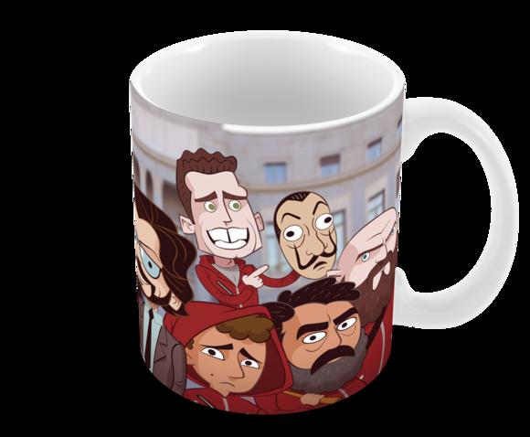 Caneca Polímero Seriado La Casa de Papel Personalizada
