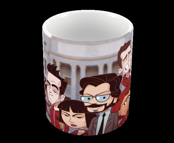 Caneca Polímero Seriado La Casa de Papel Personalizada