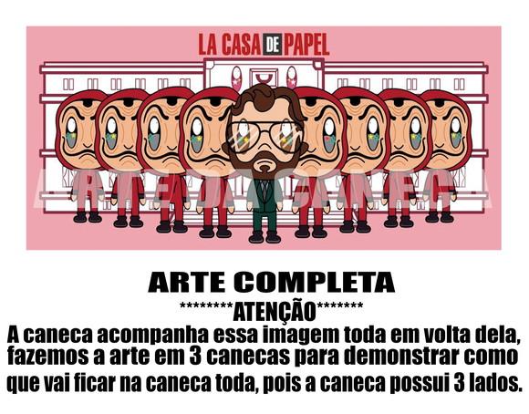 Caneca Polímero Seriado La Casa de Papel Personalizada