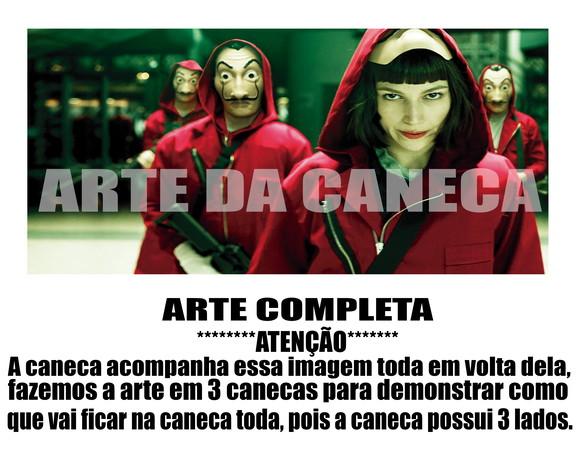 Caneca Polímero Seriado La Casa de Papel Personalizada