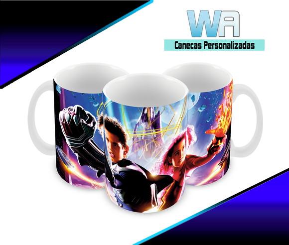 Caneca Polímero Sharkboy e Lavagirl Personalizada