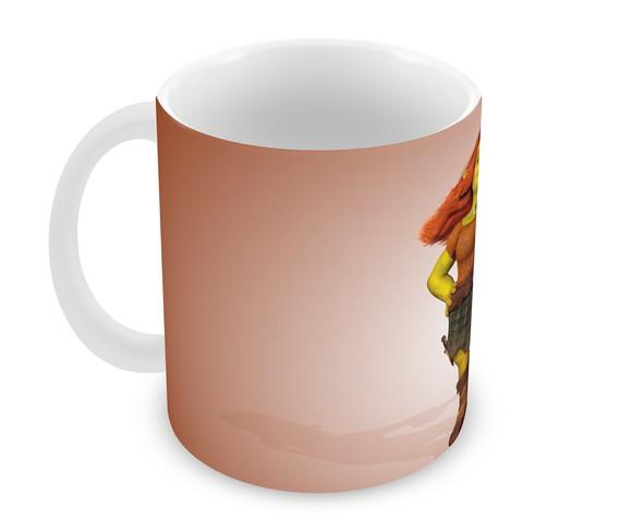 Caneca Polímero Shrek Fiona Personalizada