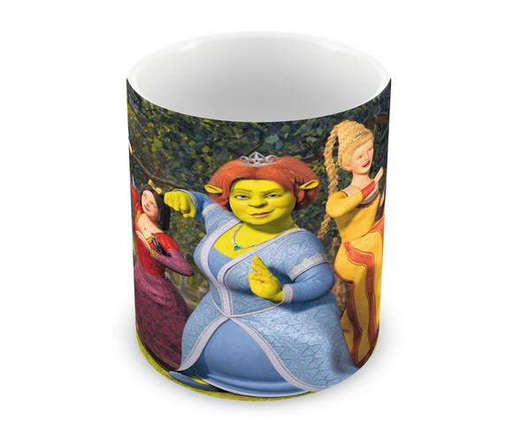 Caneca Polímero Shrek Fiona Personalizada
