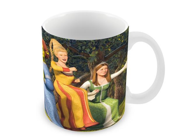 Caneca Polímero Shrek Fiona Personalizada
