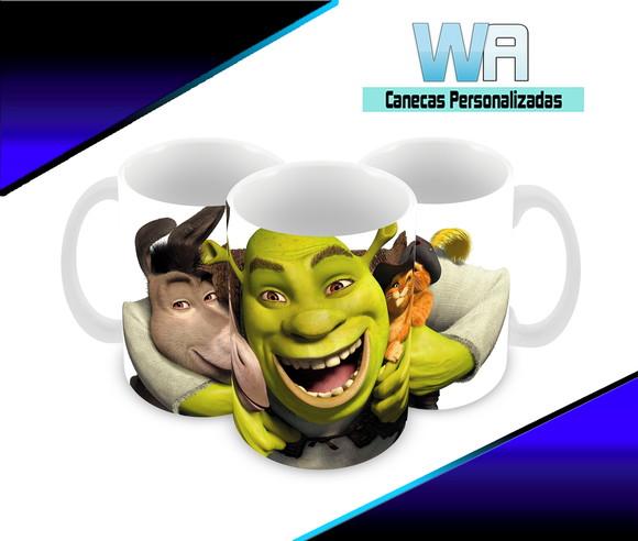 Caneca Polímero Shrek Personalizada