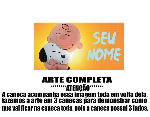 Caneca Polímero Snoopy Nome Personalizada