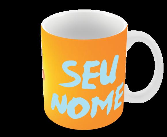 Caneca Polímero Snoopy Nome Personalizada