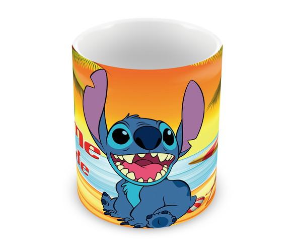 Caneca Polímero Stitch Nome e Idade Personalizada
