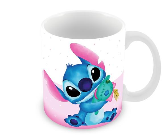 Caneca Polímero Stitch Nome e Idade Personalizada