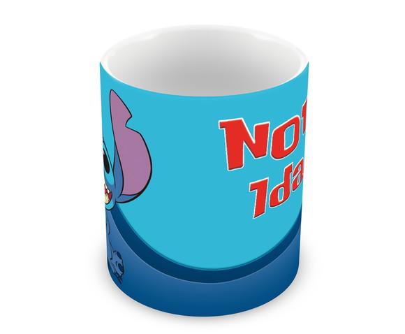 Caneca Polímero Stitch Nome e Idade Personalizada