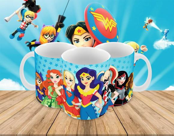 Caneca Polímero Super Heroínas Personalizada