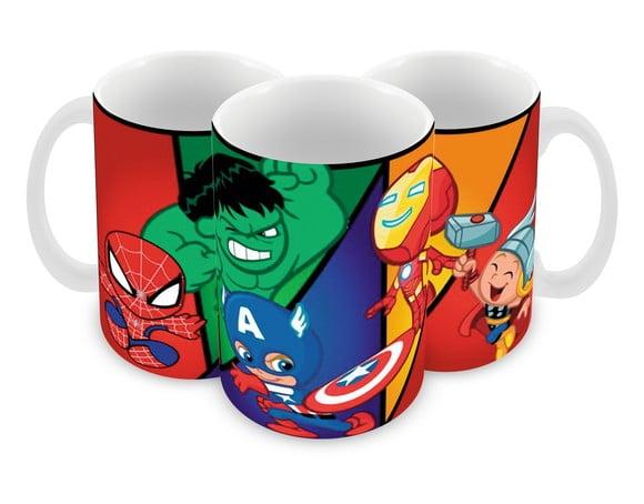 Caneca Polímero Super Heróis Baby Personalizada