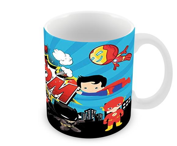 Caneca Polímero Super Heróis Baby Personalizada