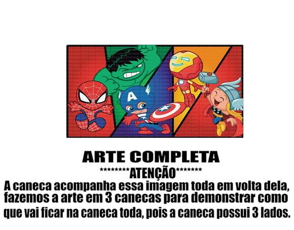 Caneca Polímero Super Heróis Baby Personalizada