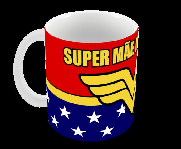 Caneca Polímero Super Mãe Maravilhosa Personalizada