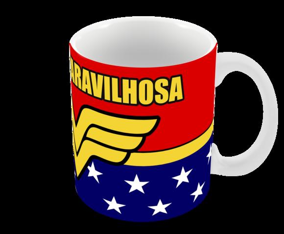 Caneca Polímero Super Mãe Maravilhosa Personalizada