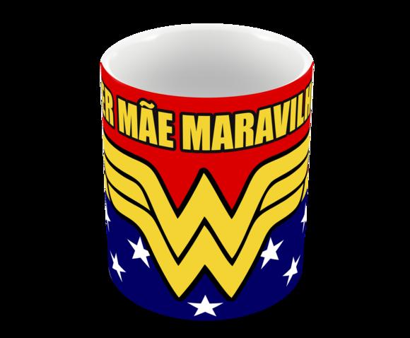 Caneca Polímero Super Mãe Maravilhosa Personalizada