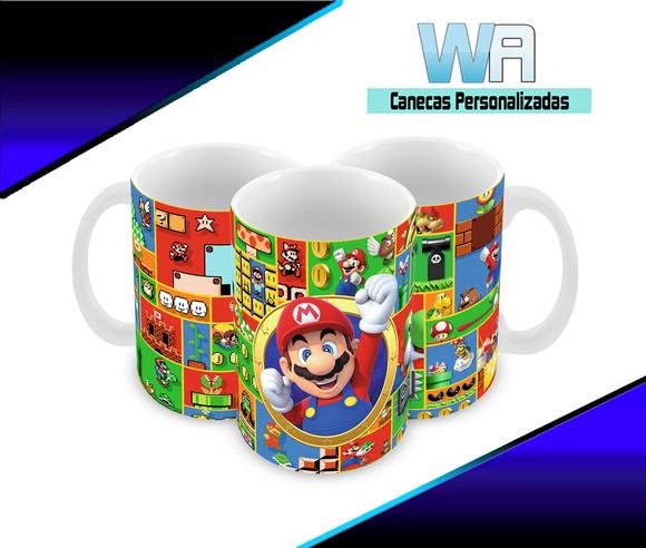 Caneca Polímero Super Mario Personalizada