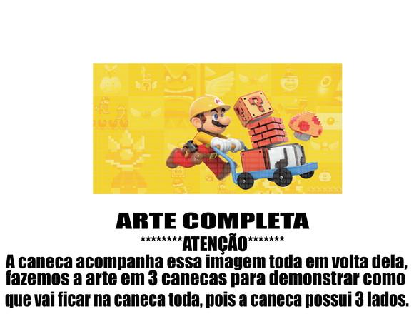 Caneca Polímero Super Mario Personalizada
