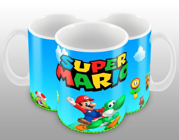 Caneca Polímero Super Mario Personalizada