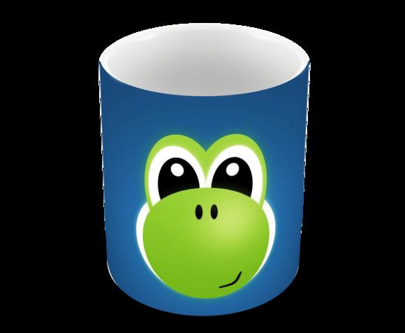 Caneca Polímero Super Mario Yoshi Personalizada
