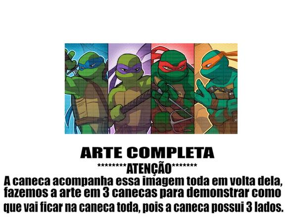 Caneca Polímero Tartarugas Ninja Personalizada