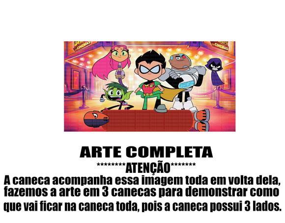 Caneca Polímero Teen Titans Go Personalizada