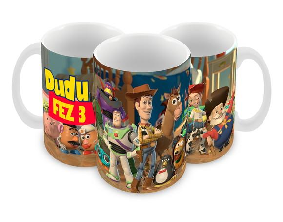 Caneca Polímero Toy Story com Nome Personalizada