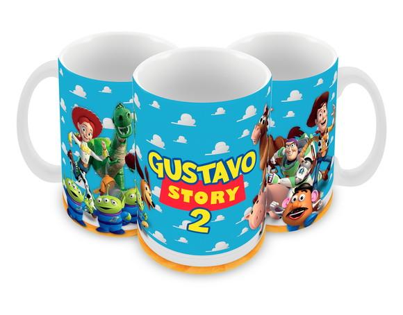Caneca Polímero Toy Story Seu Nome Personalizada