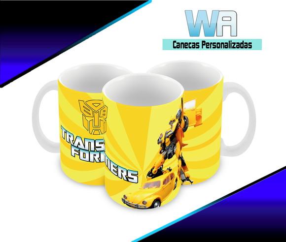 Caneca Polímero Transformers Bumblebee Personalizada