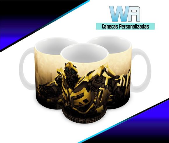 Caneca Polímero Transformers Bumblebee Personalizada