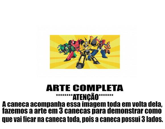 Caneca Polímero Transformers Desenho Personalizada