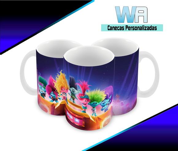 Caneca Polímero Trolls Personalizada