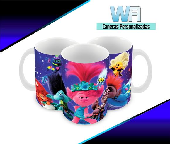 Caneca Polímero Trolls Personalizada