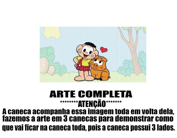 Caneca Polímero Turma da Mônica Cascão Personalizada
