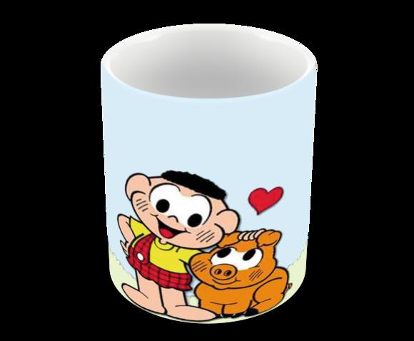 Caneca Polímero Turma da Mônica Cascão Personalizada