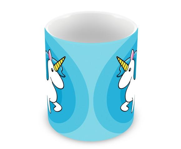 Caneca Polímero Unicórnio Menino Personalizada