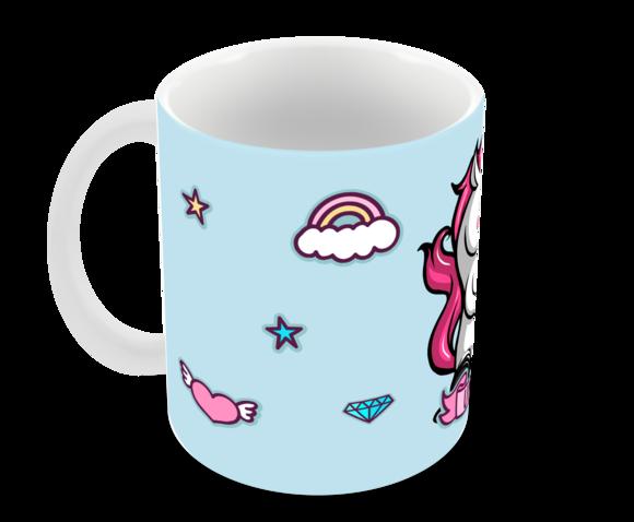 Caneca Polímero Unicórnio Personalizada