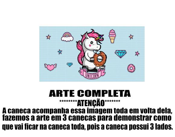 Caneca Polímero Unicórnio Personalizada