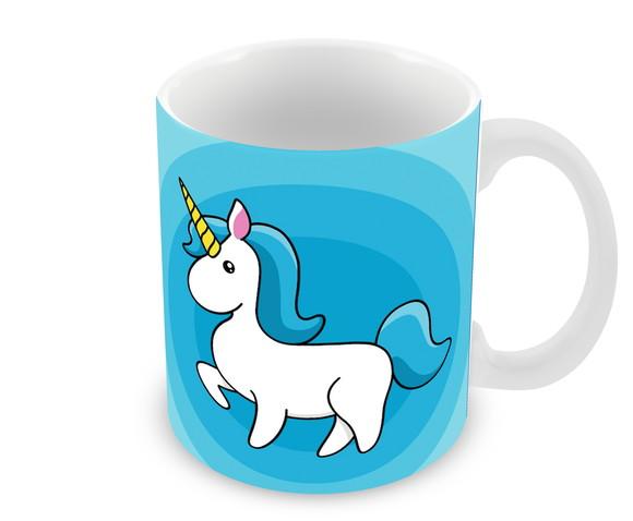 Caneca Polímero Unicórnio Menino Personalizada