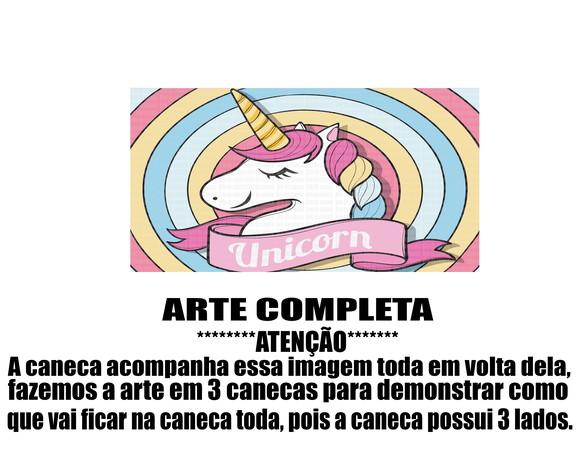 Caneca Polímero Unicórnio Personalizada