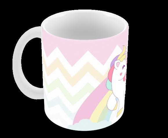 Caneca Polímero Unicórnio Personalizada