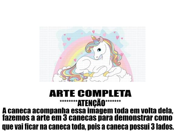 Caneca Polímero Unicórnio Personalizada