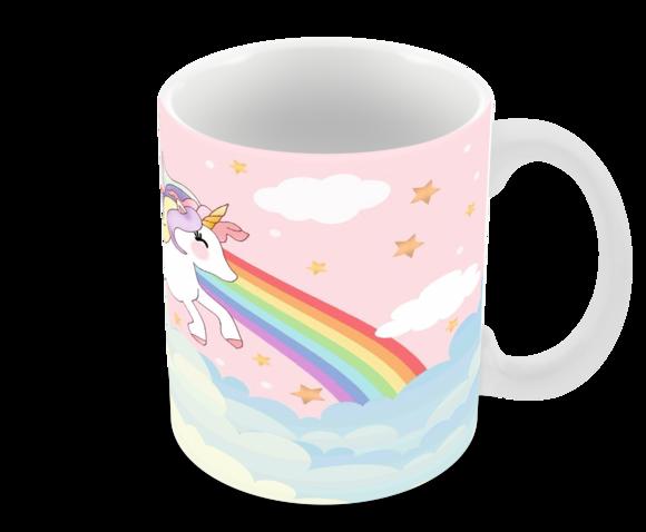 Caneca Polímero Unicórnio Personalizada