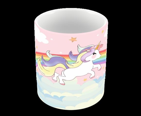 Caneca Polímero Unicórnio Personalizada