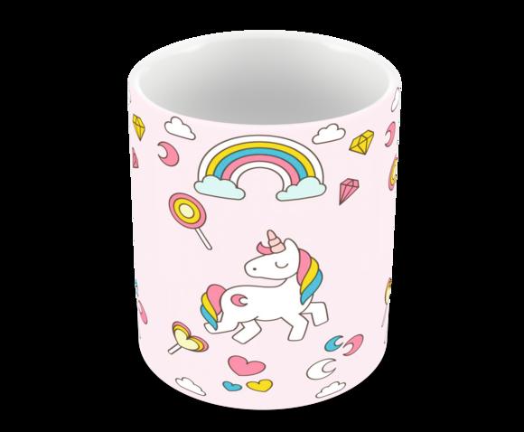 Caneca Polímero Unicórnio Personalizada