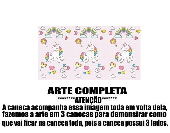 Caneca Polímero Unicórnio Personalizada