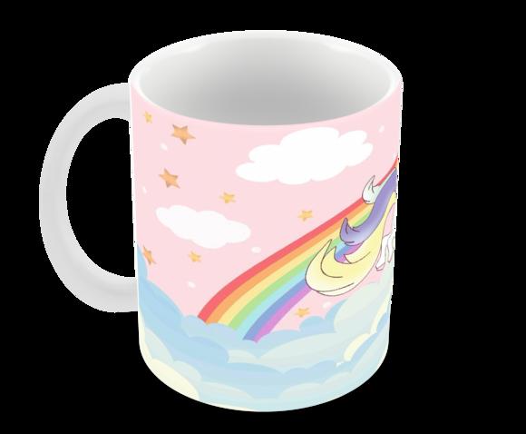 Caneca Polímero Unicórnio Personalizada