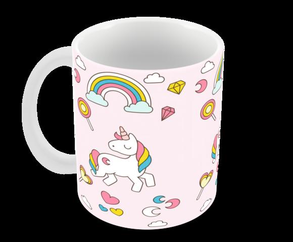 Caneca Polímero Unicórnio Personalizada