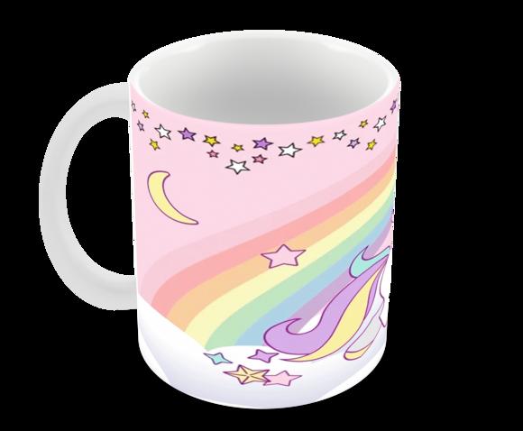 Caneca Polímero Unicórnio Personalizada